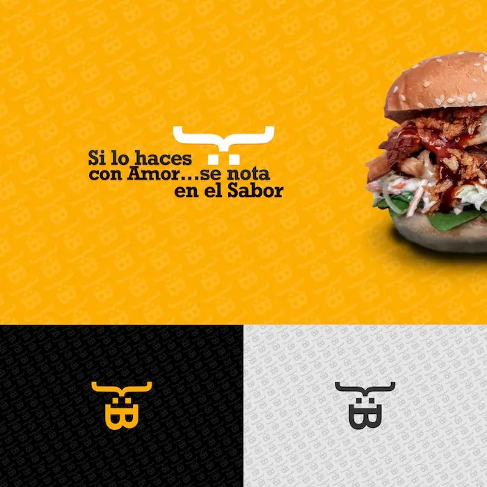 Slogam hamburguesas BLACK BULL BURGER